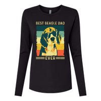 Vintage Retro Best Beagle Dad Ever - Father's Day Dog Lover Womens Cotton Relaxed Long Sleeve T-Shirt