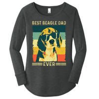 Vintage Retro Best Beagle Dad Ever - Father's Day Dog Lover Women's Perfect Tri Tunic Long Sleeve Shirt