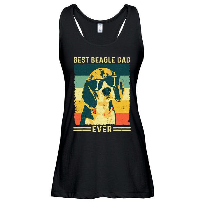 Vintage Retro Best Beagle Dad Ever - Father's Day Dog Lover Ladies Essential Flowy Tank