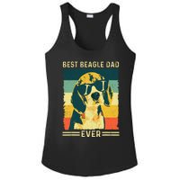 Vintage Retro Best Beagle Dad Ever - Father's Day Dog Lover Ladies PosiCharge Competitor Racerback Tank