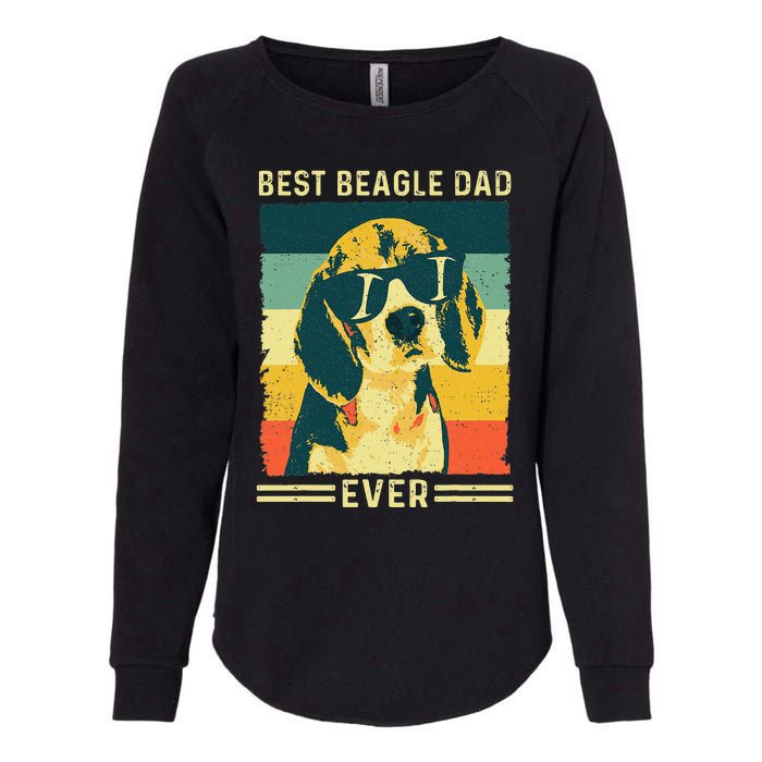 Vintage Retro Best Beagle Dad Ever - Father's Day Dog Lover Womens California Wash Sweatshirt