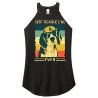 Vintage Retro Best Beagle Dad Ever - Father's Day Dog Lover Women's Perfect Tri Rocker Tank