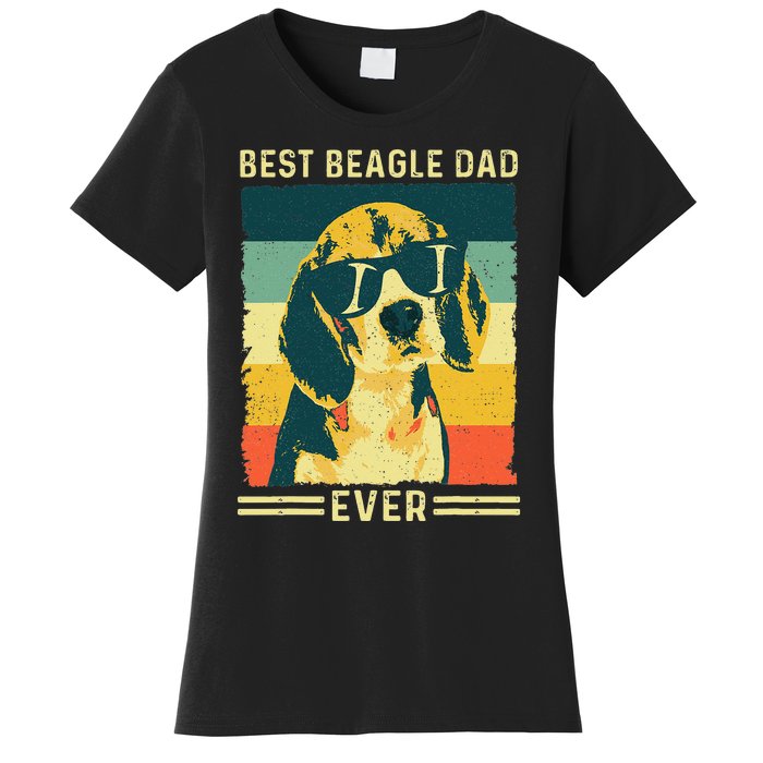 Vintage Retro Best Beagle Dad Ever - Father's Day Dog Lover Women's T-Shirt