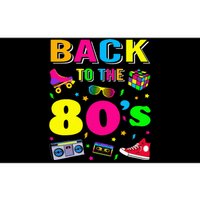 Vintage Retro Back To 80's Graphic Design Bumper Sticker