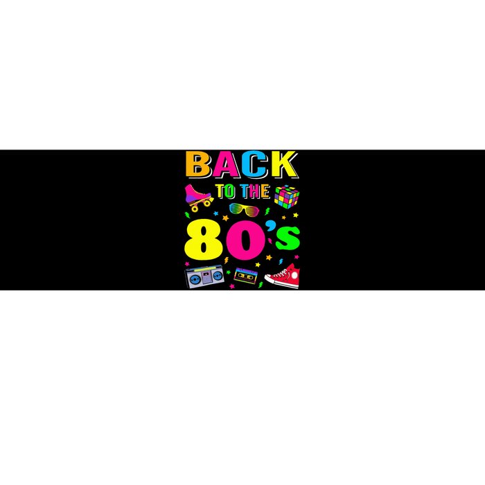 Vintage Retro Back To 80's Graphic Design Bumper Sticker