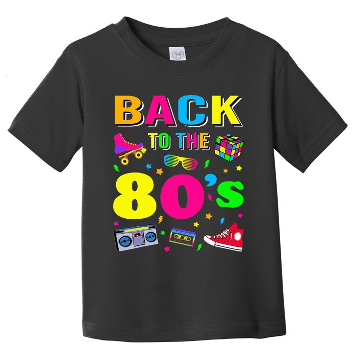 Vintage Retro Back To 80's Graphic Design Toddler T-Shirt