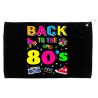 Vintage Retro Back To 80's Graphic Design Grommeted Golf Towel