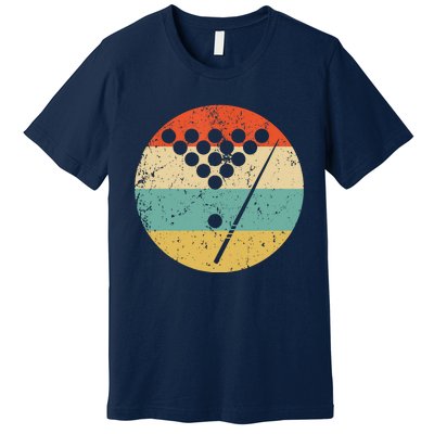 Vintage Retro Billiards Pool Gifts For Player Premium T-Shirt