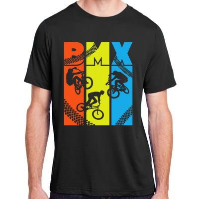 Vintage Retro Bmx Funny Bmx Rider Bicycle Motocross Adult ChromaSoft Performance T-Shirt