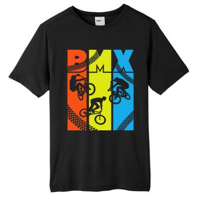 Vintage Retro Bmx Funny Bmx Rider Bicycle Motocross Tall Fusion ChromaSoft Performance T-Shirt