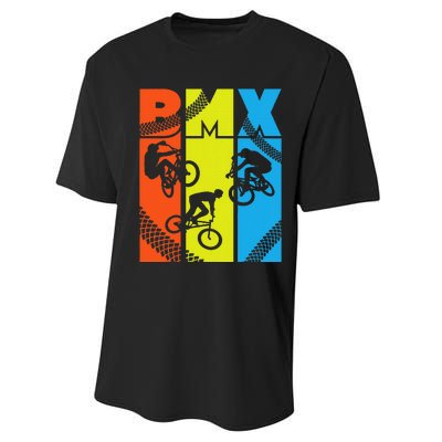 Vintage Retro Bmx Funny Bmx Rider Bicycle Motocross Performance Sprint T-Shirt