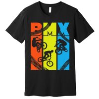 Vintage Retro Bmx Funny Bmx Rider Bicycle Motocross Premium T-Shirt