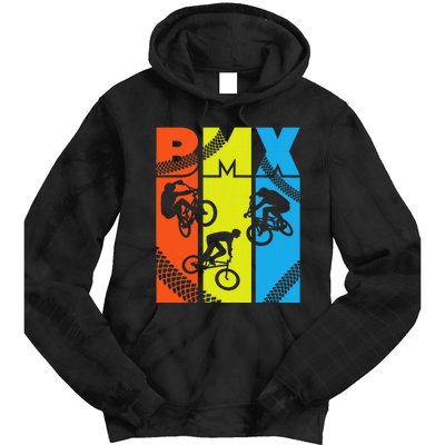 Vintage Retro Bmx Funny Bmx Rider Bicycle Motocross Tie Dye Hoodie