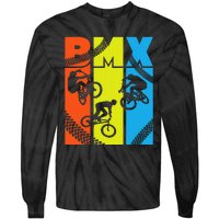 Vintage Retro Bmx Funny Bmx Rider Bicycle Motocross Tie-Dye Long Sleeve Shirt