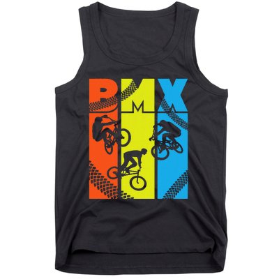 Vintage Retro Bmx Funny Bmx Rider Bicycle Motocross Tank Top