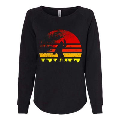 Vintage Retro Bigfoot Believe Womens California Wash Sweatshirt