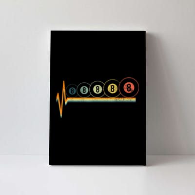 Vintage Retro Billiards Eight 8 Pool Gift Canvas