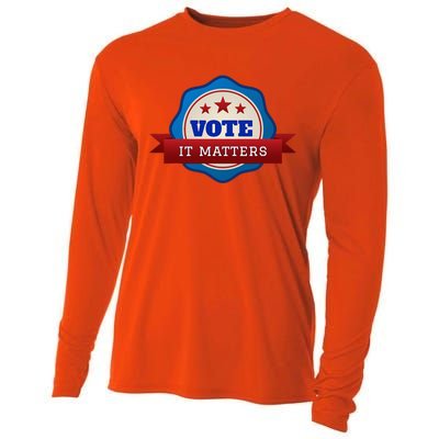 Voter Registration Badge Vote It Matters Election Midterm Cooling Performance Long Sleeve Crew