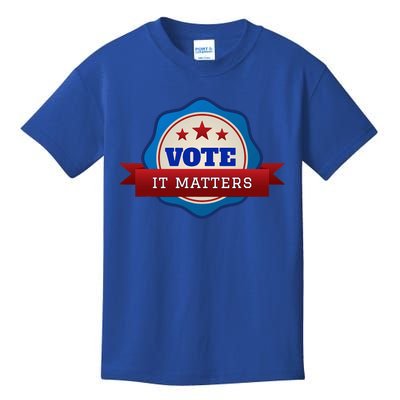 Voter Registration Badge Vote It Matters Election Midterm Kids T-Shirt