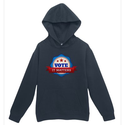 Voter Registration Badge Vote It Matters Election Midterm Urban Pullover Hoodie