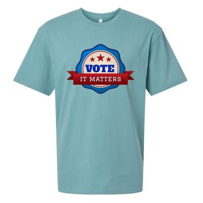 Voter Registration Badge Vote It Matters Election Midterm Sueded Cloud Jersey T-Shirt