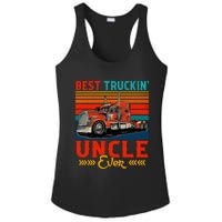 Vintage Retro Best Truckin Uncle Ever Funny Truck Driver Ladies PosiCharge Competitor Racerback Tank