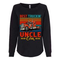 Vintage Retro Best Truckin Uncle Ever Funny Truck Driver Womens California Wash Sweatshirt