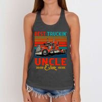 Vintage Retro Best Truckin Uncle Ever Funny Truck Driver Women's Knotted Racerback Tank