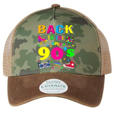 Vintage Retro Back To 90's Graphic Design Legacy Tie Dye Trucker Hat