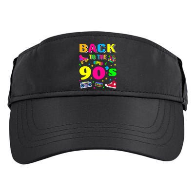 Vintage Retro Back To 90's Graphic Design Adult Drive Performance Visor