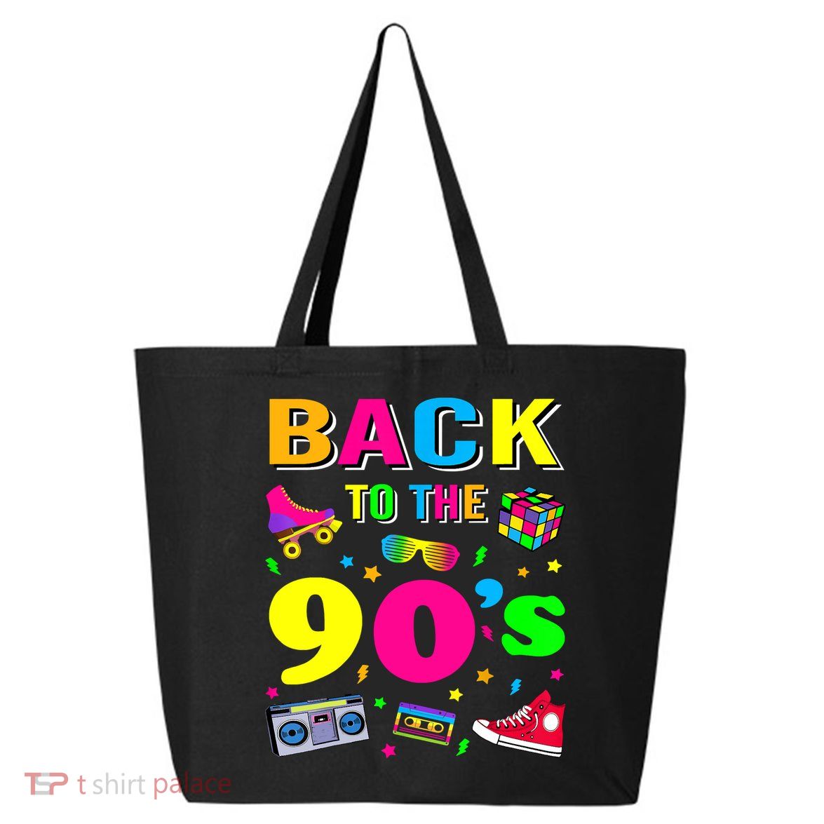 Vintage Retro Back To 90's Graphic Design 25L Jumbo Tote