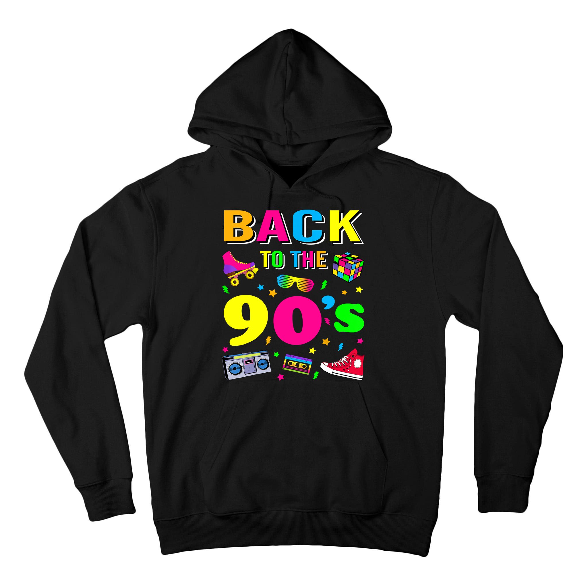 Vintage Retro Back To 90's Graphic Design Tall Hoodie