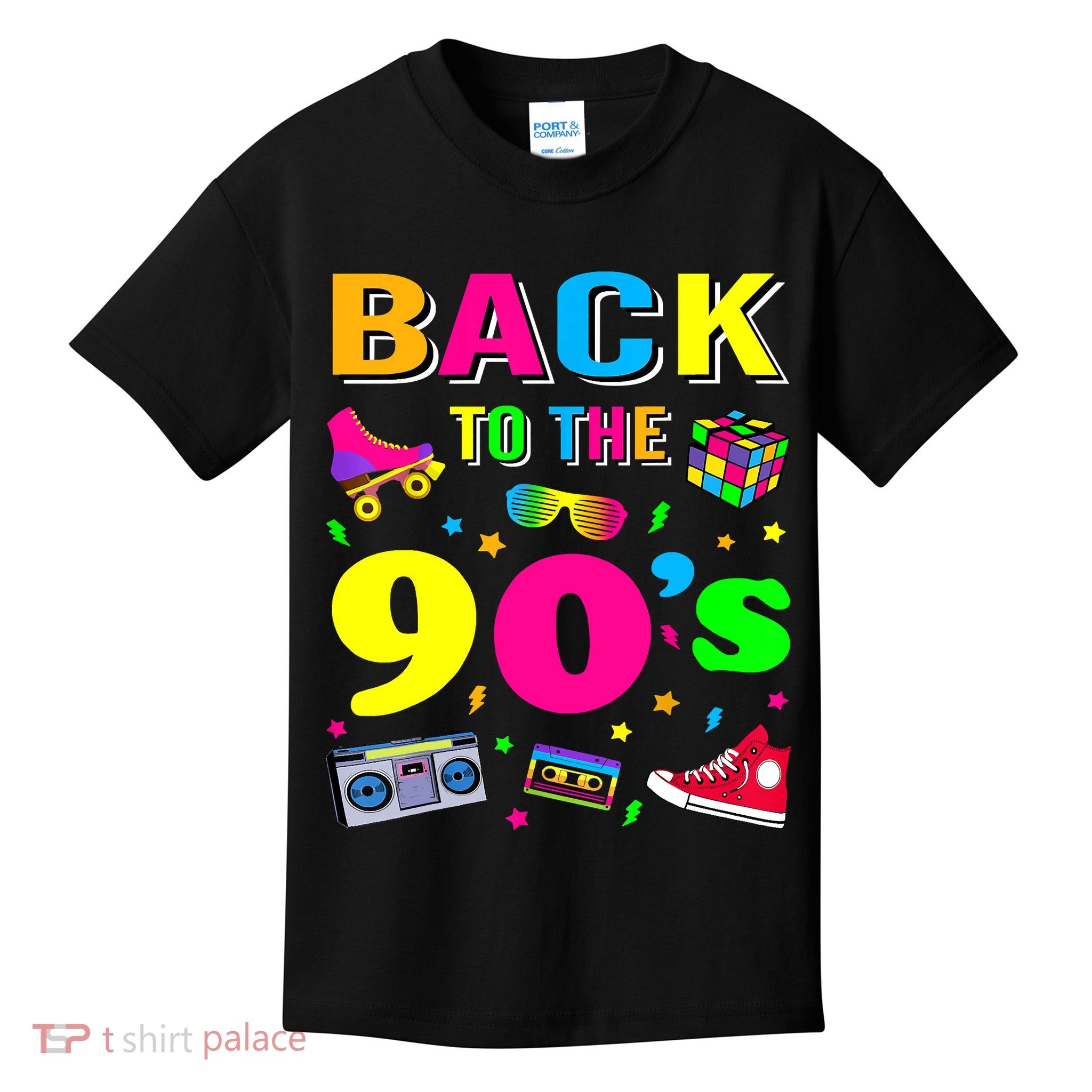 Vintage Retro Back To 90's Graphic Design Kids T-Shirt