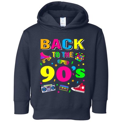 Vintage Retro Back To 90's Graphic Design Toddler Hoodie