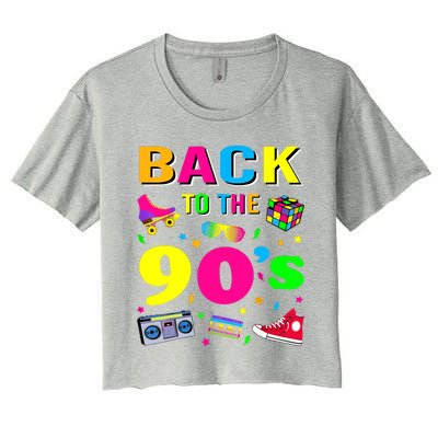 Vintage Retro Back To 90's Graphic Design Women's Crop Top Tee