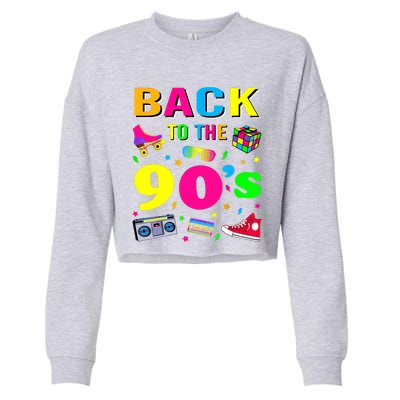 Vintage Retro Back To 90's Graphic Design Cropped Pullover Crew