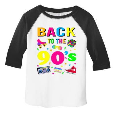 Vintage Retro Back To 90's Graphic Design Toddler Fine Jersey T-Shirt