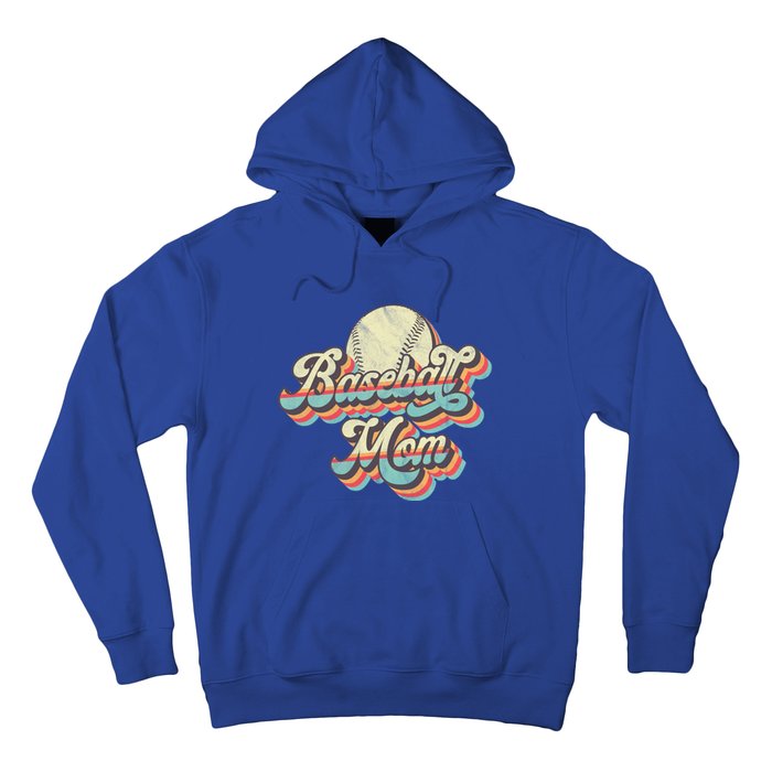 Vintage Retro Baseball Mom Gift Hoodie