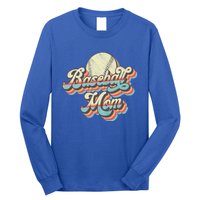 Vintage Retro Baseball Mom Gift Long Sleeve Shirt