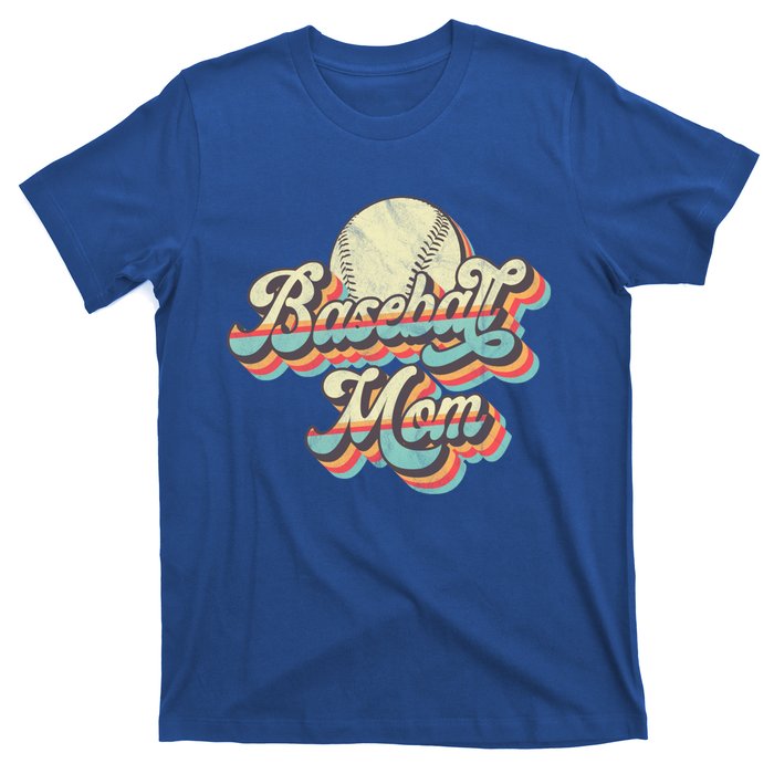 Vintage Retro Baseball Mom Gift T-Shirt