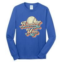 Vintage Retro Baseball Mom Gift Tall Long Sleeve T-Shirt