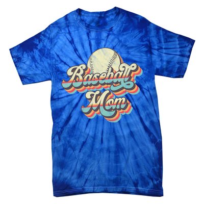 Vintage Retro Baseball Mom Gift Tie-Dye T-Shirt