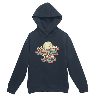 Vintage Retro Baseball Mom Gift Urban Pullover Hoodie