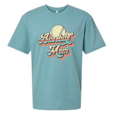 Vintage Retro Baseball Mom Gift Sueded Cloud Jersey T-Shirt