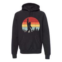 Vintage Retro Bigfoot Rock And Roll Premium Hoodie