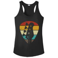 Vintage Retro Bass Guitar Guitarist Music Lover Ladies PosiCharge Competitor Racerback Tank