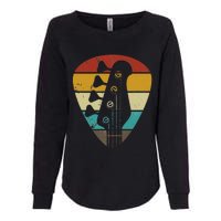 Vintage Retro Bass Guitar Guitarist Music Lover Womens California Wash Sweatshirt