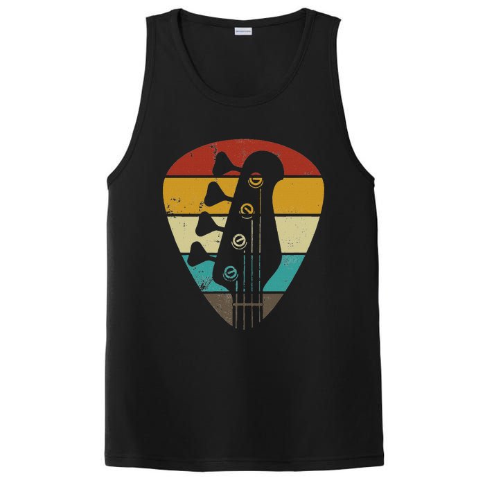 Vintage Retro Bass Guitar Guitarist Music Lover PosiCharge Competitor Tank