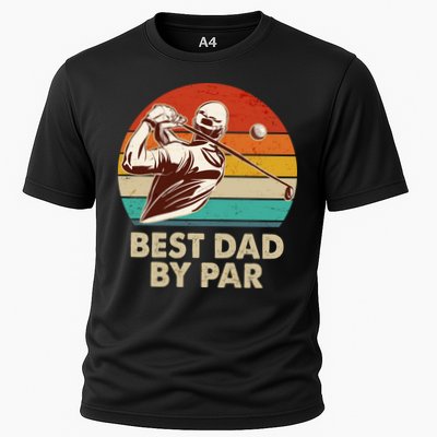 Vintage Retro Best Dad By Par Golfing Fan Performance Shirt