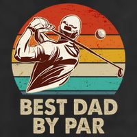 Vintage Retro Best Dad By Par Golfing Fan Golf Towel
